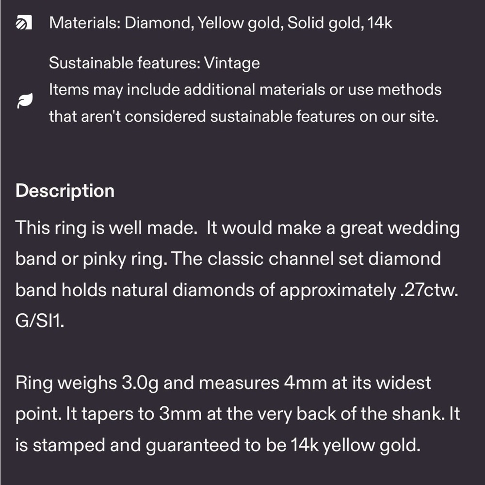 Elegant Gold Band with Diamonds - Picture 5 of 5